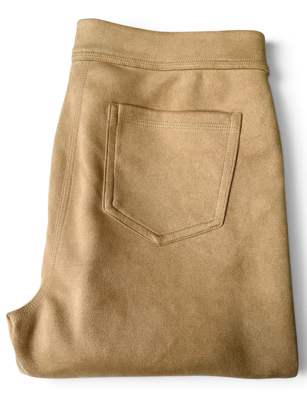 Max Studio Tan Straight-Leg Pants with Back Pocket